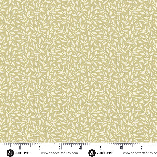 A Woodsy Cottage - Little Leaves Pale Olive