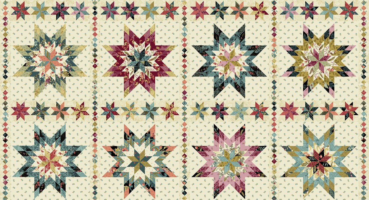 Dahlia - Cheater Quilt Panel