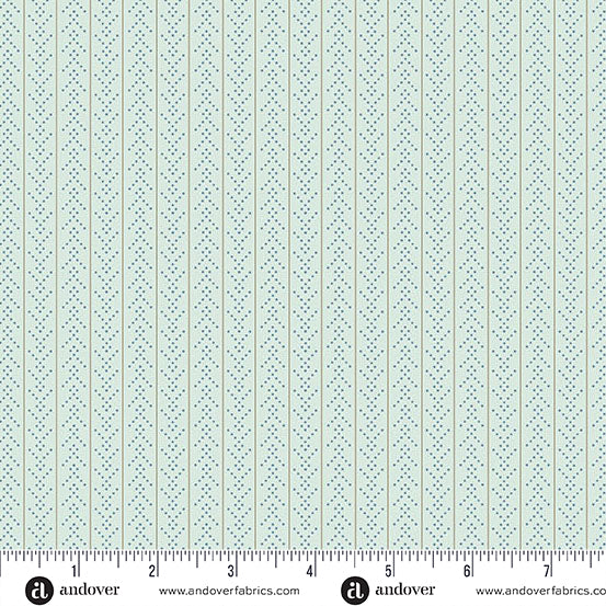Sewing Bird - Chevron Seafoam