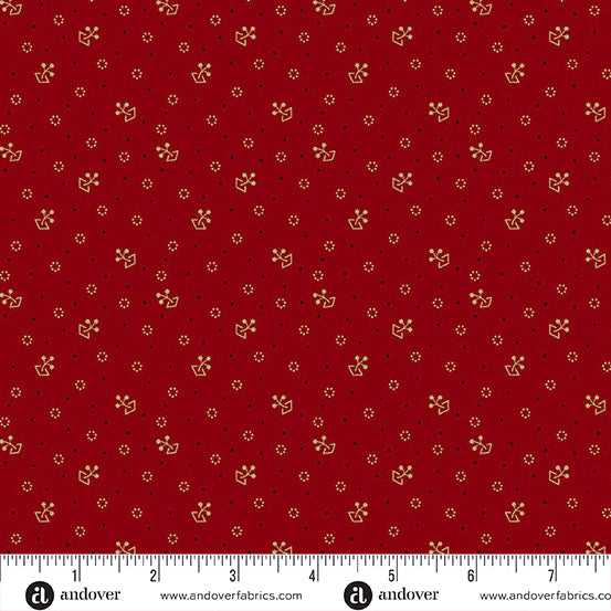 Bridgeport - Tossed Sprigs Red