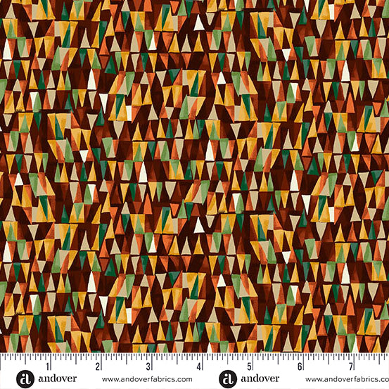Golden Metallic - Geometric Brown