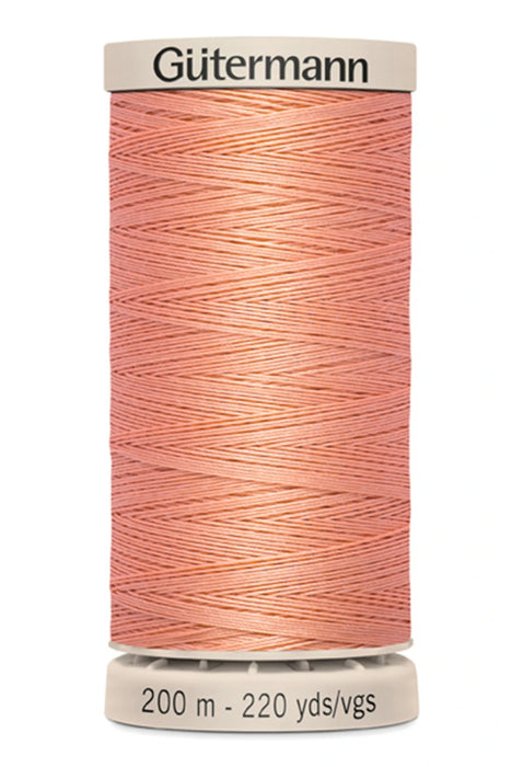 Cotton Hand Quilting Thread 100% Wax Finish Cotton - Peach