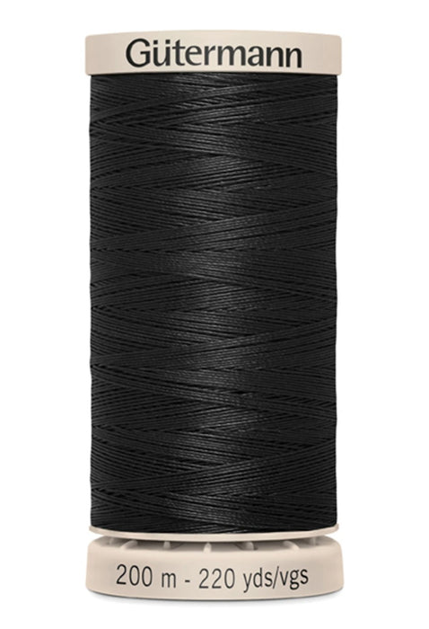 Cotton Hand Quilting Thread 100% Wax Finish Cotton - Black