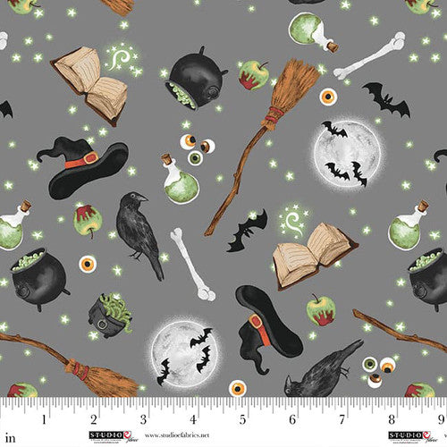 Paranormal Parade - Witchy Motifs Gray