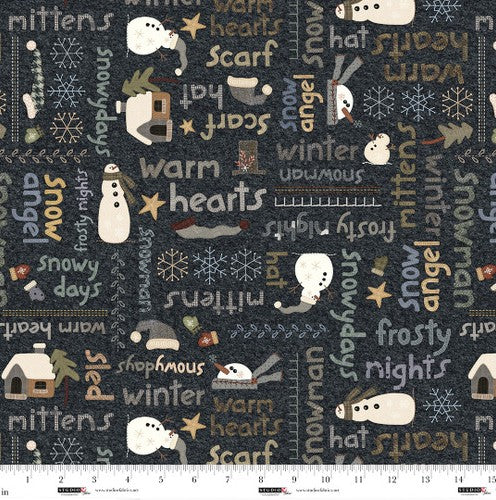 Snowy Days & Frosty Nights - Snow Many Words Graphite