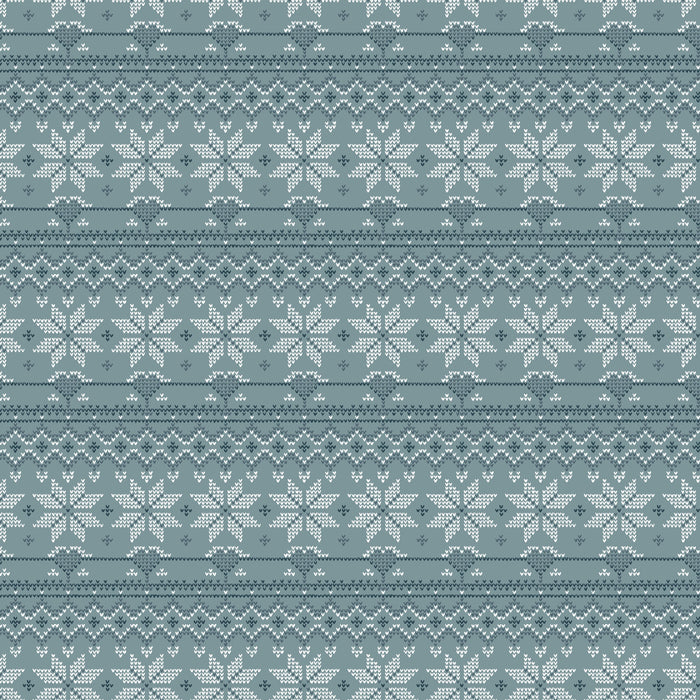 Cozy Cubs - Snow Stripe Teal