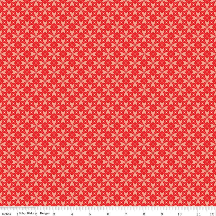 You & Me - Hearts Grid Red