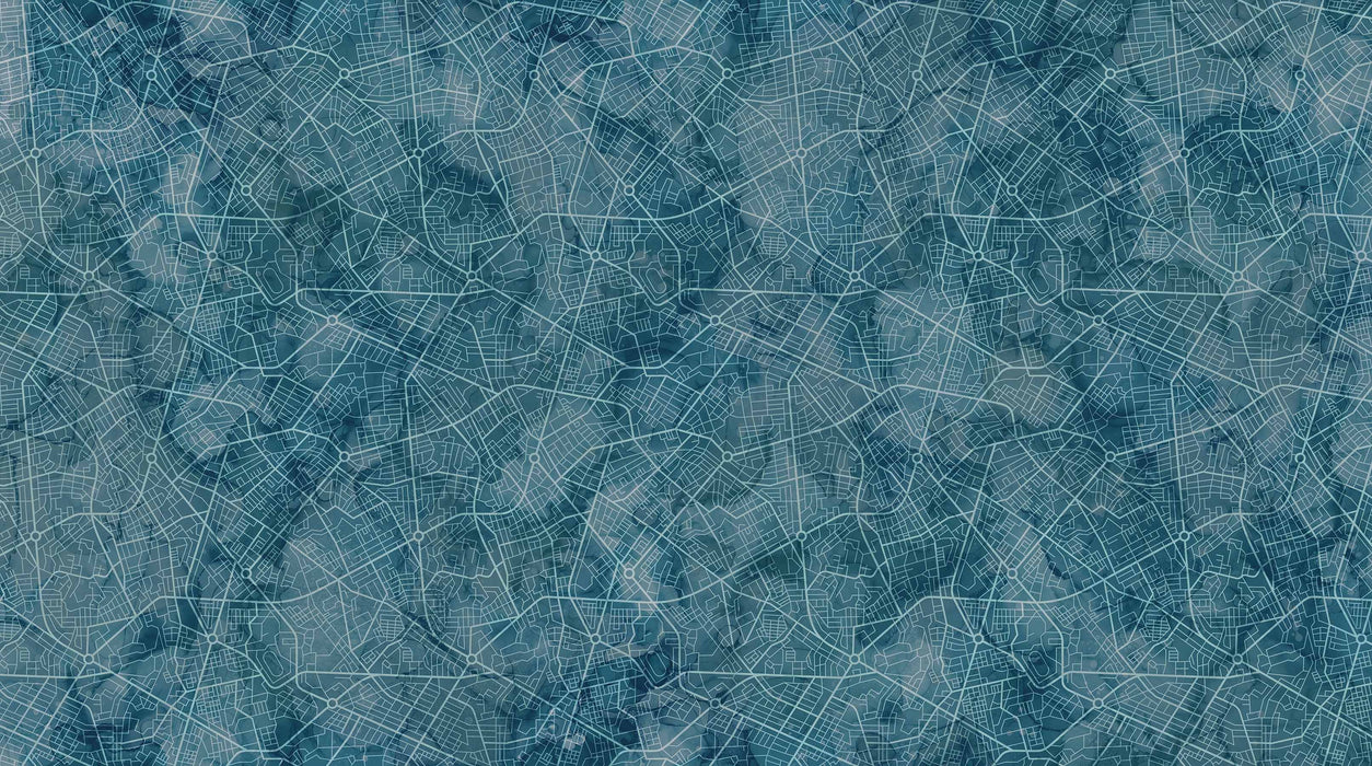City Harbor - Road Map Med Blue