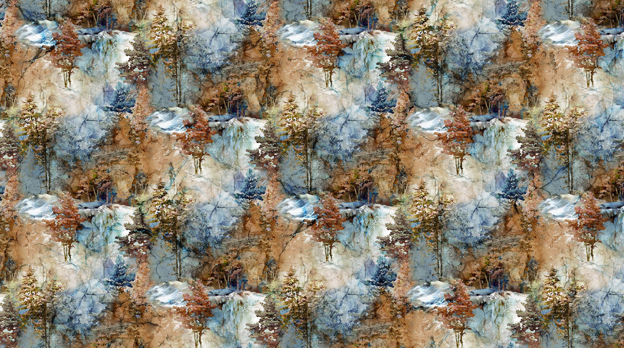 Highland View - Forest Blue Multi
