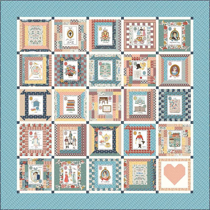 A to Z Jane Austen Panel Quilt Pattern
