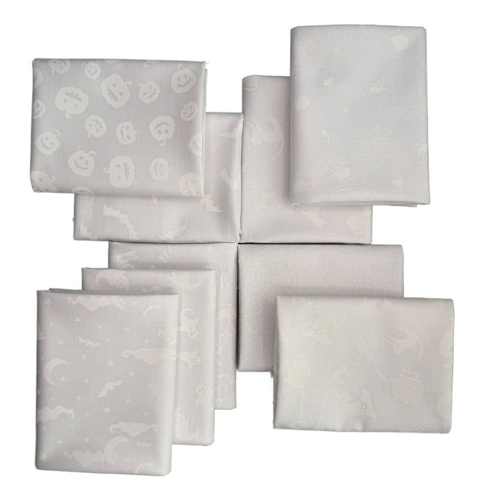 Spooky Spectacle White on White FQ Bundle