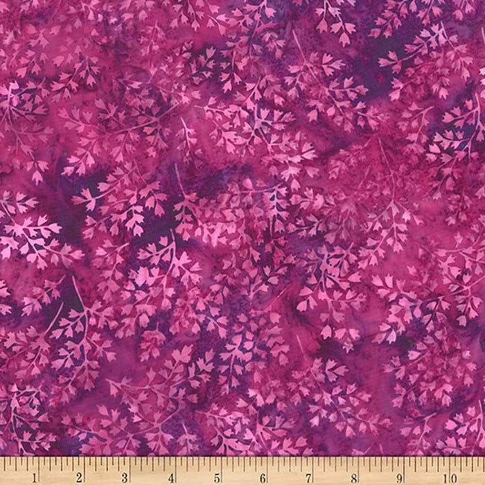 Amethyst Hoffman Challenge Batiks - Ferns Cabernet