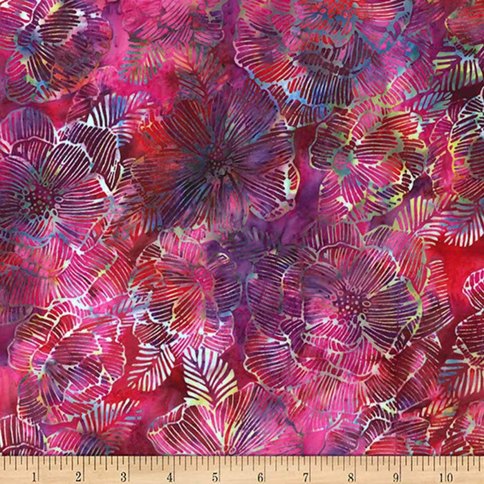 Amethyst Hoffman Challenge Batiks - Florals Fuchsia