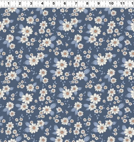 Kitten Fun - Fun Floral Dark Denim