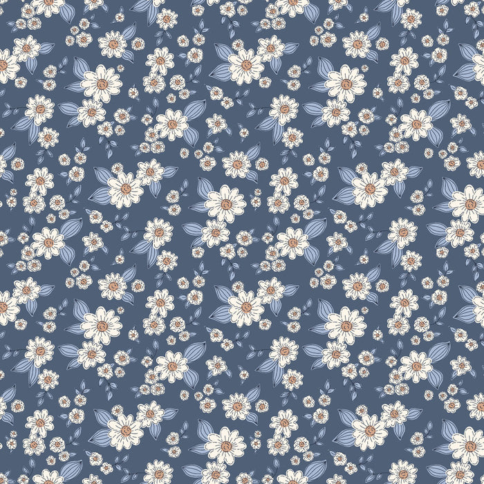 Kitten Fun - Fun Floral Dark Denim