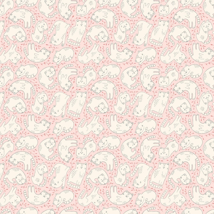 Kitten Fun - Tossed Kittens Light Pink