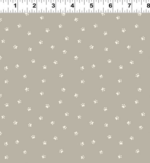 Kitten Fun - Paw Prints Taupe