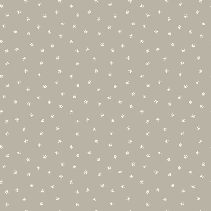 Kitten Fun - Paw Prints Taupe