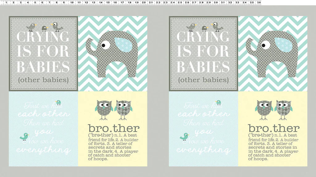 Brother Sister Panel - Blue Taupe