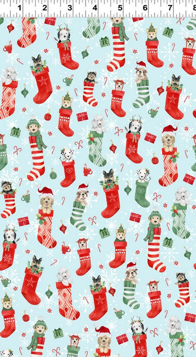 Santa Paws - Stockings Light Blue