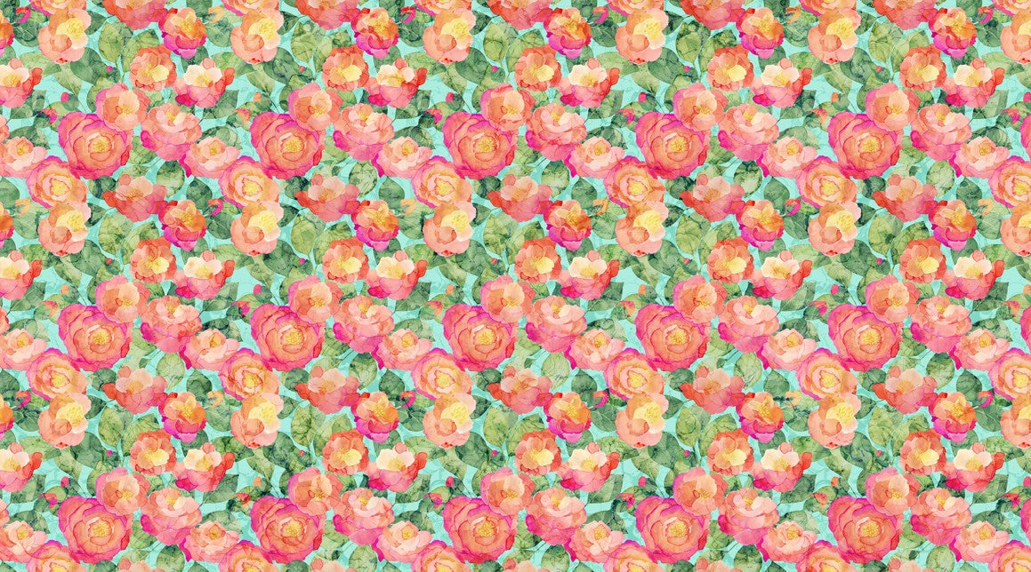 Veranda - Feature Floral Turquoise