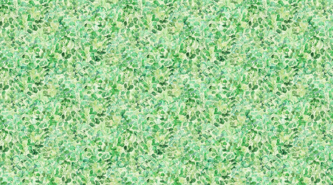 Veranda - Packed Leaves Light Green