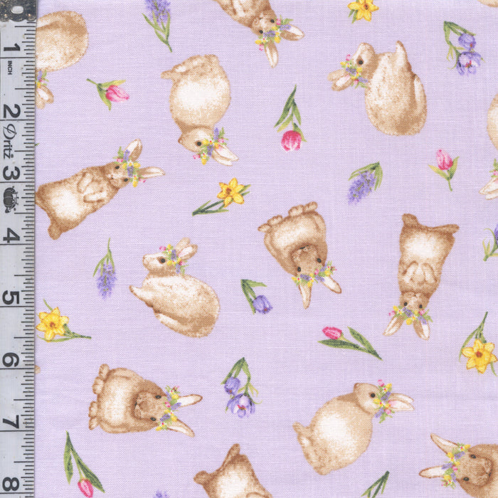 Hoppy Hunting - Tossed Bunnies Lilac