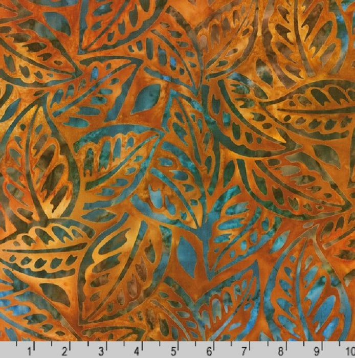 Artisan Batiks: Sun Forest - Leaves Adobe