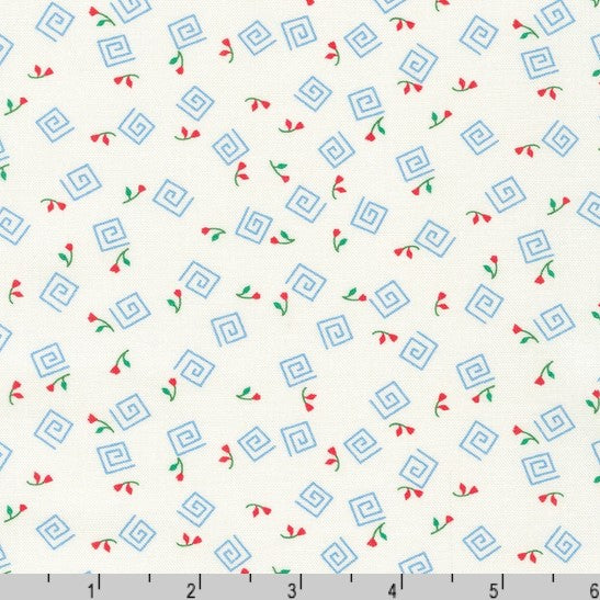 Flowerhouse: At the Cottage - Swirl Blossom Blue