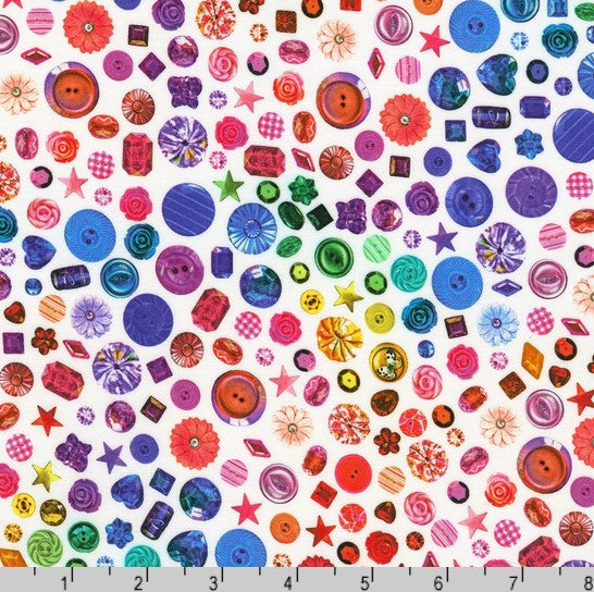 Rainbow Crafter's Stash - Buttons White