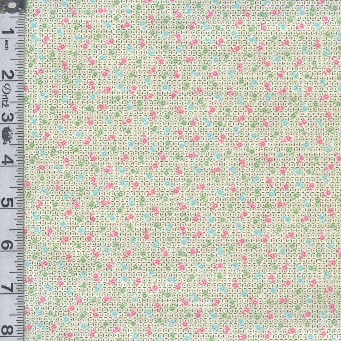 Aunt Grace Calicos - Ditsy Aqua 14" Remnant