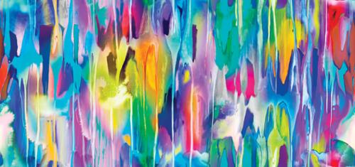 Gradients Euphoria - Dripping Paint Rainbow 17" Remnant