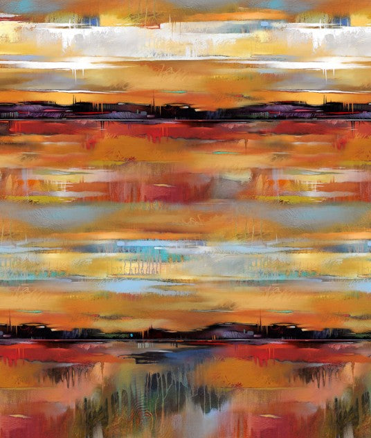Tranquil Tides - Sunset Ombre Ochre/Multi