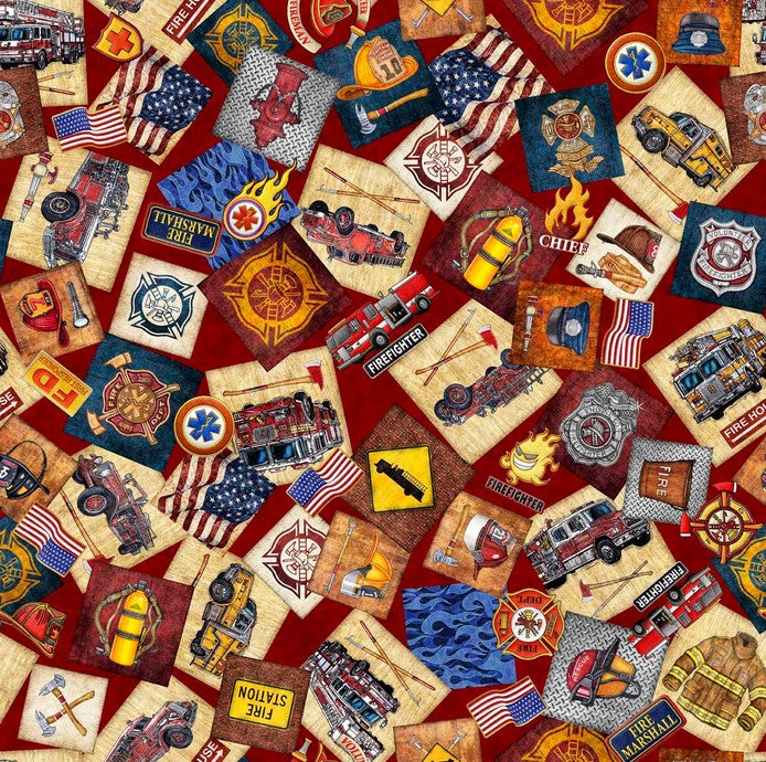 American Heroes Firefighter - Patch Brick