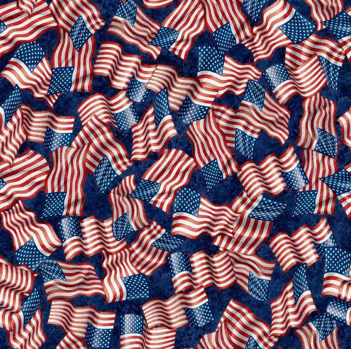 American Heroes - Wavy Flag Navy