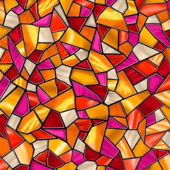 Sunlit Birds - Geometric Glass Warm