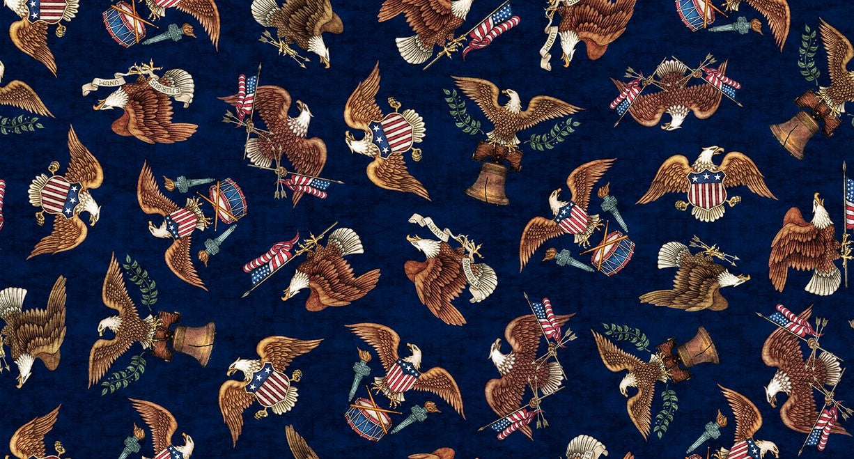 American Tapestry - Tossed Eagles Navy