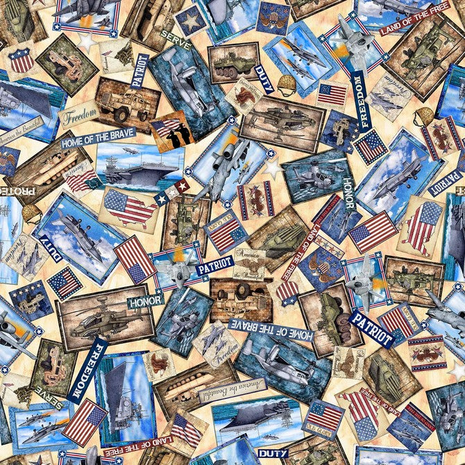 Patriot - Military Collage Cream