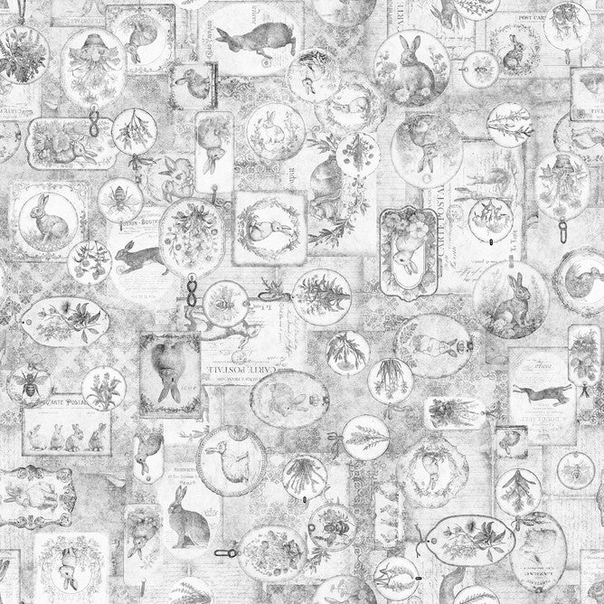 Hunny Bunny - Bunny Collage Gray