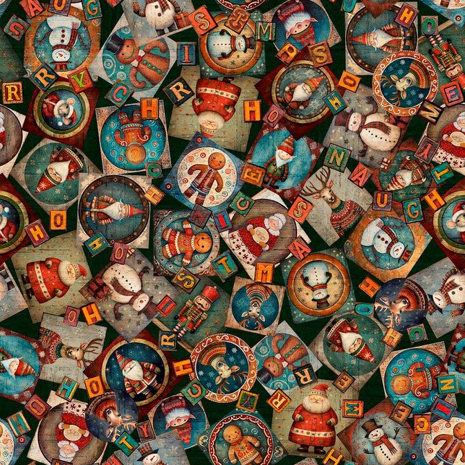 Santa's Workshop - Christmas Collage Forest