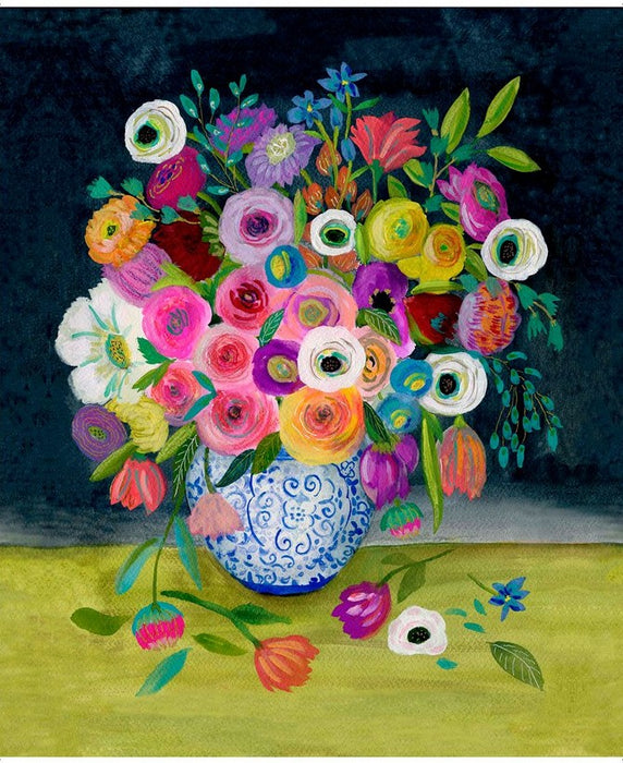 Blooming Bouquet - Watercolor Floral Panel