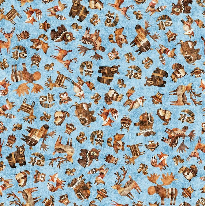 Bearsville - Woodland Toss Sky Blue