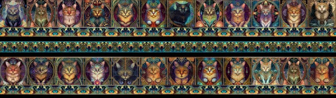 Feline Fantasia - Cat Border Stripe