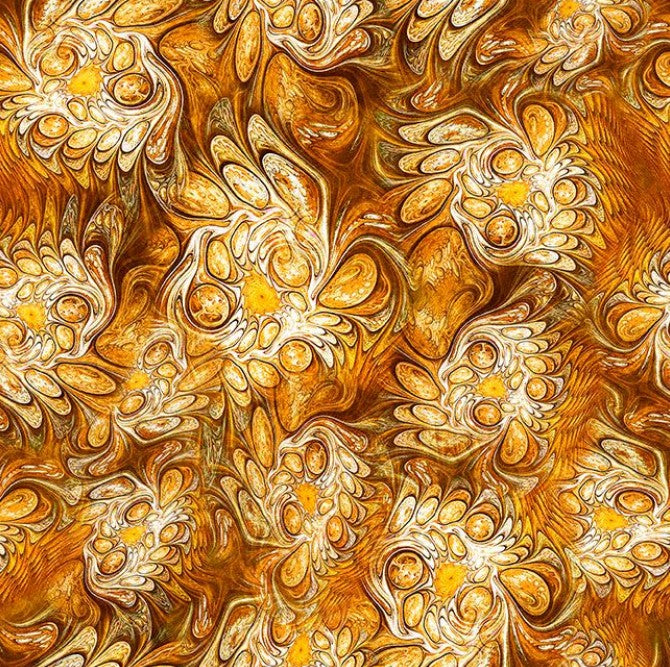 Feline Fantasia - Marble Abstract Amber