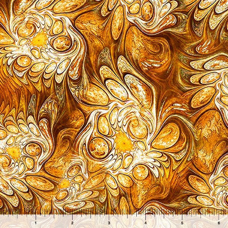 Feline Fantasia - Marble Abstract Amber