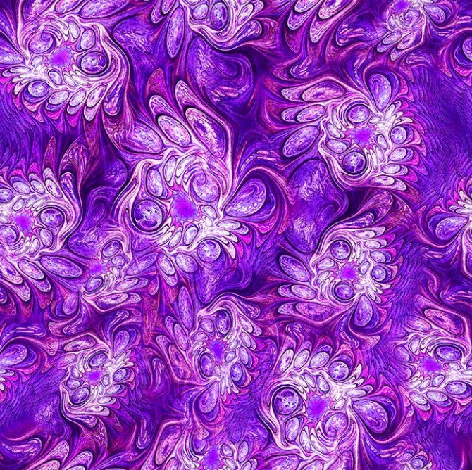 Feline Fantasia - Marble Abstract Magenta