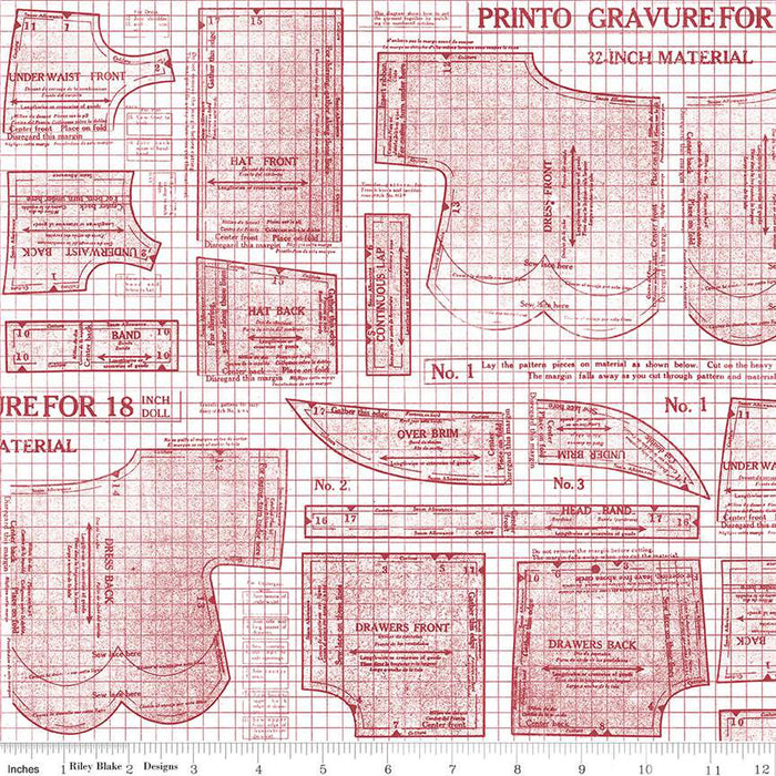 Sew Journal - 18 Inch Doll Red
