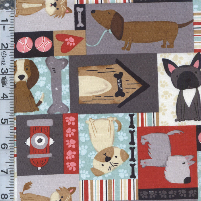Paw-sitively Awesome - Dogs Patchwork Multi