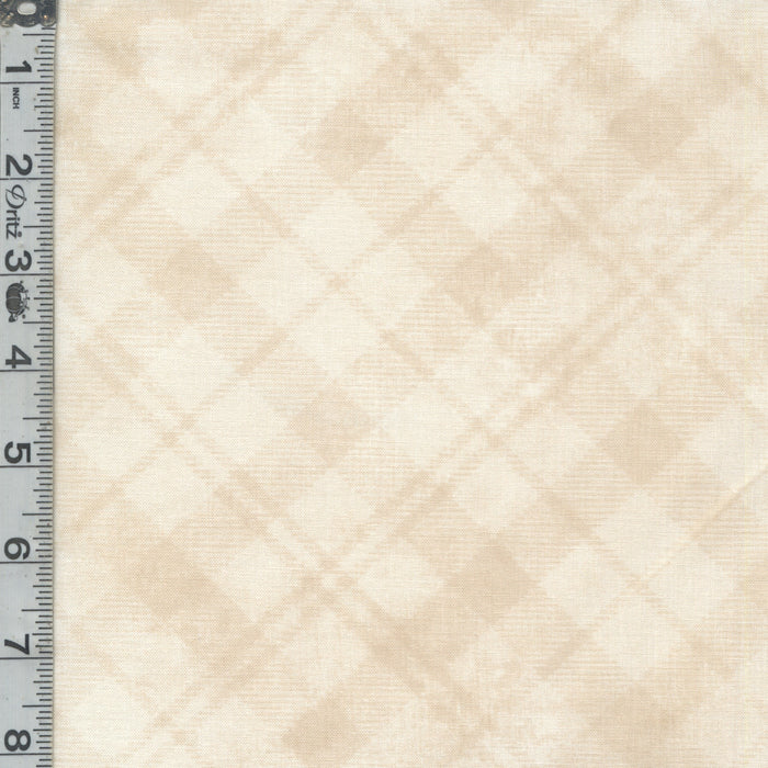 Dry Brush Plaid - Whipped Cream