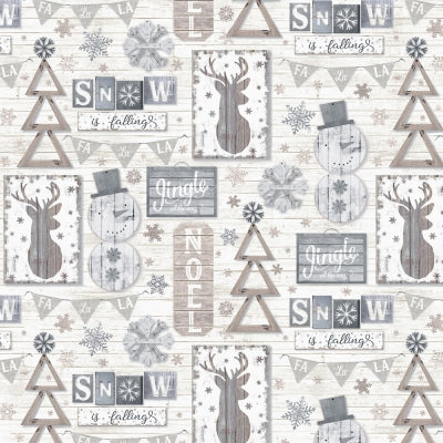 Snow Is Falling Flannel - Geometric Sign